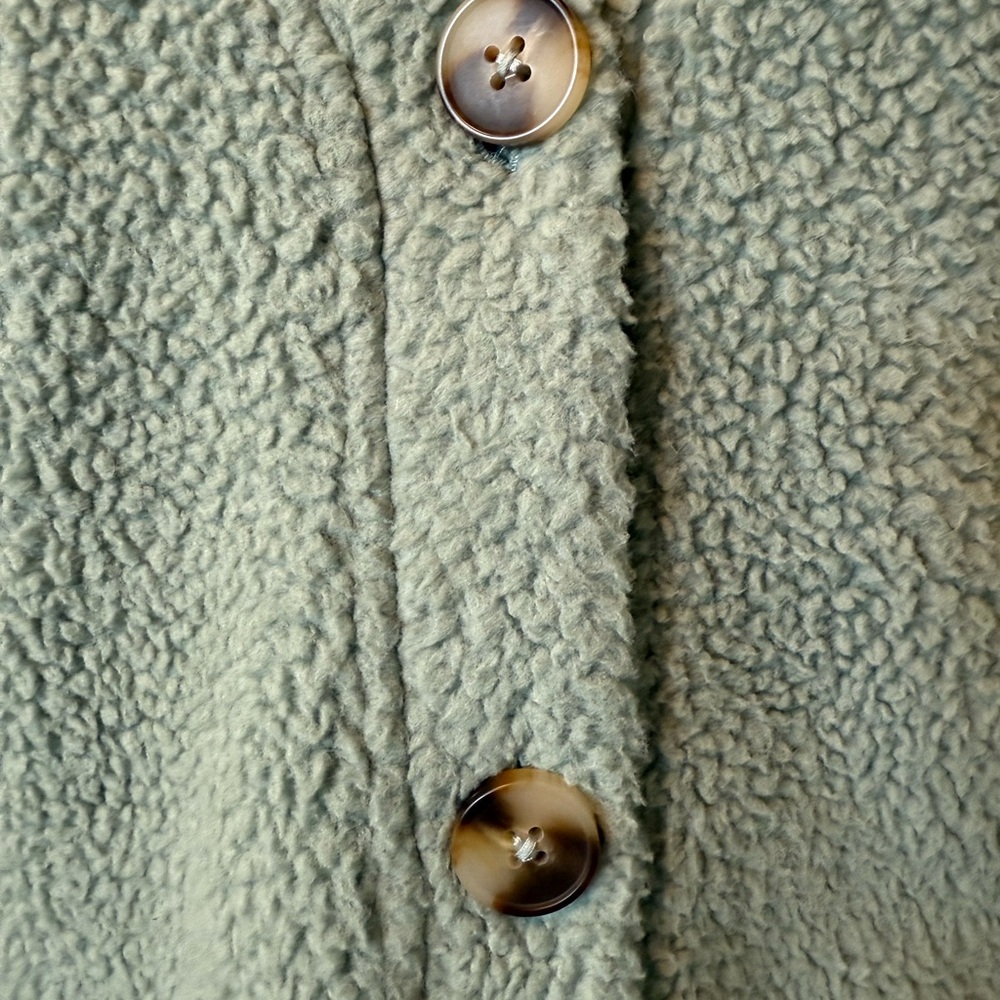 Madewell Sage Green Fleece Jacket - Picture 3 of 4